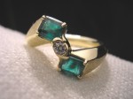 Smaragd Gyémánt gyűrű